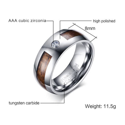 Cubic Zirconia Band Rings for Men - Wnkrs