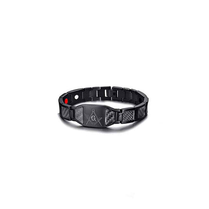 Men's Titanium Steel and Carbon Fiber Magnetic Bracelet - Wnkrs