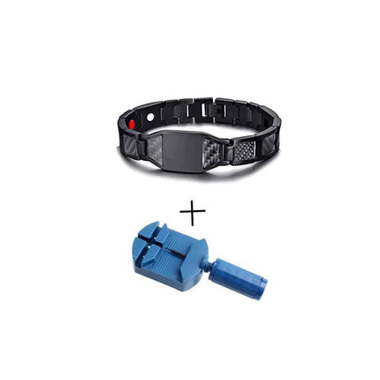 Men's Titanium Steel and Carbon Fiber Magnetic Bracelet - Wnkrs