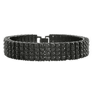 Men's Iced Out Four Rows Rhinestone Bracelets - Wnkrs