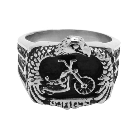 Motorcycle Emblem Stainless Steel Ring - Wnkrs