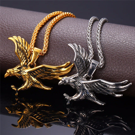 Eagle Design Steel Men's Pendant Necklace - Wnkrs