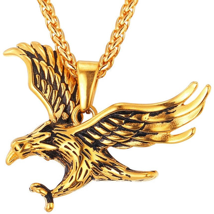 Eagle Design Steel Men's Pendant Necklace - Wnkrs