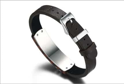 Fashion Link Chain Men's Genuine Leather Bracelet - wnkrs