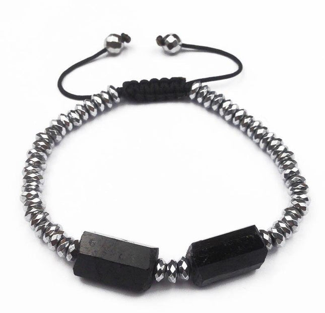 Black Toumaline and Hematite Bracelet - Wnkrs