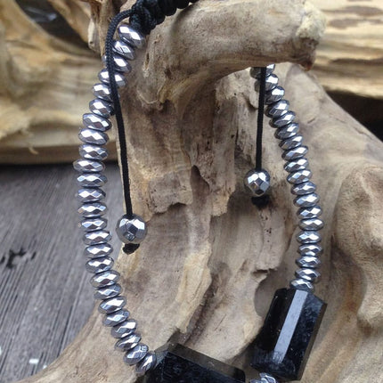 Black Toumaline and Hematite Bracelet - Wnkrs