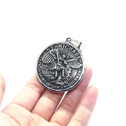 St Michael Round Pendant - wnkrs