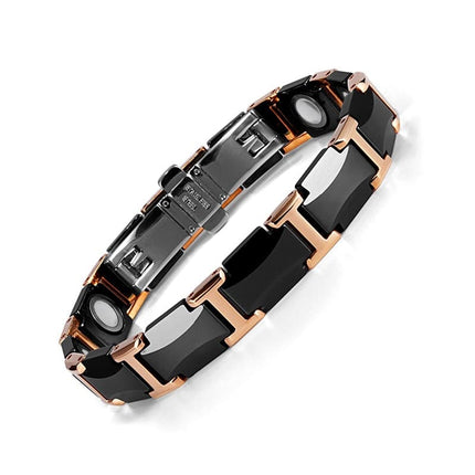 Men's Black Solid Ceramic Magnetic Bracelet - Wnkrs