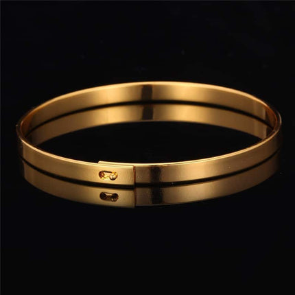 Elegant Minimalistic Steel Men's Bangle Bracelet - Wnkrs