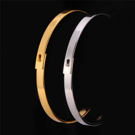 Elegant Minimalistic Steel Men's Bangle Bracelet - Wnkrs