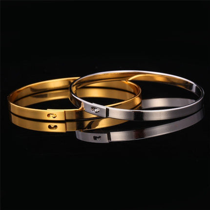 Elegant Minimalistic Steel Men's Bangle Bracelet - Wnkrs