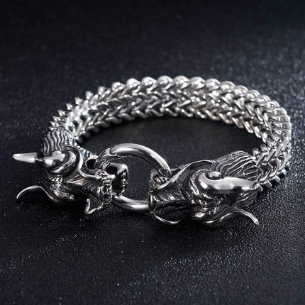 Dragon Stainless Steel Bracelet for Men - Wnkrs