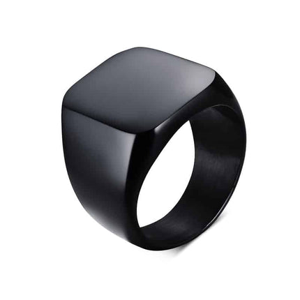 Men's Smooth Signet Ring - Wnkrs