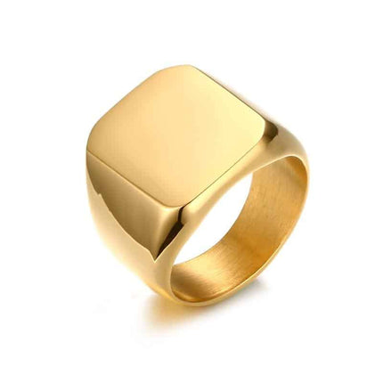 Men's Smooth Signet Ring - Wnkrs