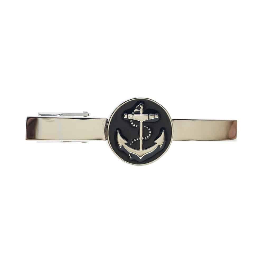 Enamel Anchor Tie Pin