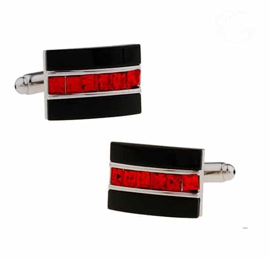 Men's Red Line Cufflinks
