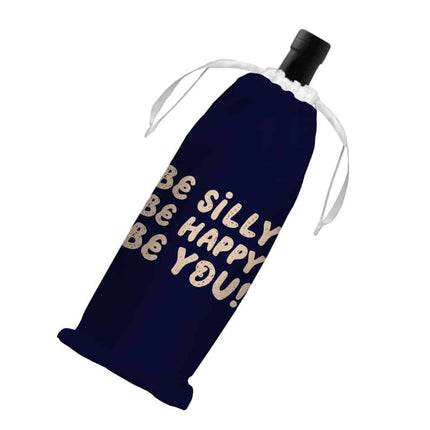 Be Happy Wine Tote Bag - Be You Wine Tote Bag - Cool Trendy Wine Tote Bag - wnkrs