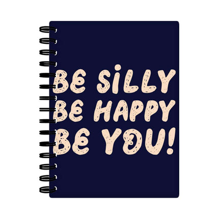 Be Happy Spiral Notebook - Be You Notebook - Cool Trendy Notebook - wnkrs