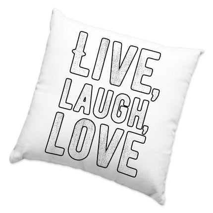 Live Laugh Love Square Pillow Cases - Trendy Pillow Covers - Cool Pillowcases - wnkrs
