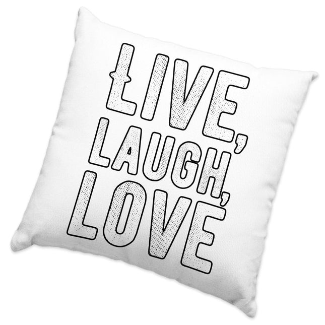 Live Laugh Love Square Pillow Cases - Trendy Pillow Covers - Cool Pillowcases - wnkrs