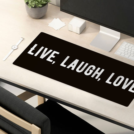 Live Laugh Love Desk Mat - Trendy Desk Pad - Cool Laptop Desk Mat - wnkrs