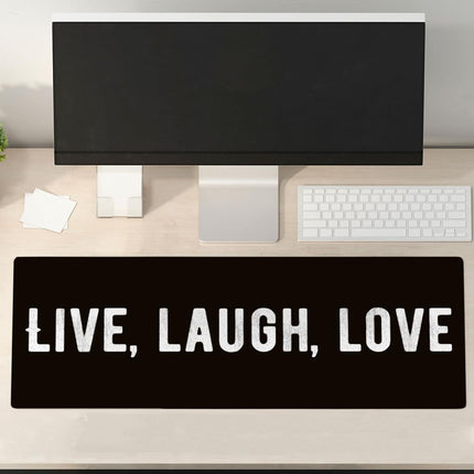 Live Laugh Love Desk Mat - Trendy Desk Pad - Cool Laptop Desk Mat - wnkrs