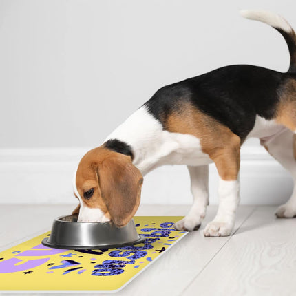 Cute but Unstable Pet Food Mat - Funny Design Anti-Slip Pet Bowl Mat - Graphic Pet Feeding Mat - wnkrs