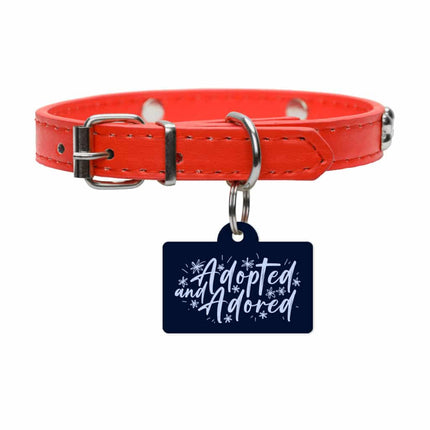 Adopted Pet ID Tag - Cute Pet Tag - Trendy Pet ID Tag - wnkrs