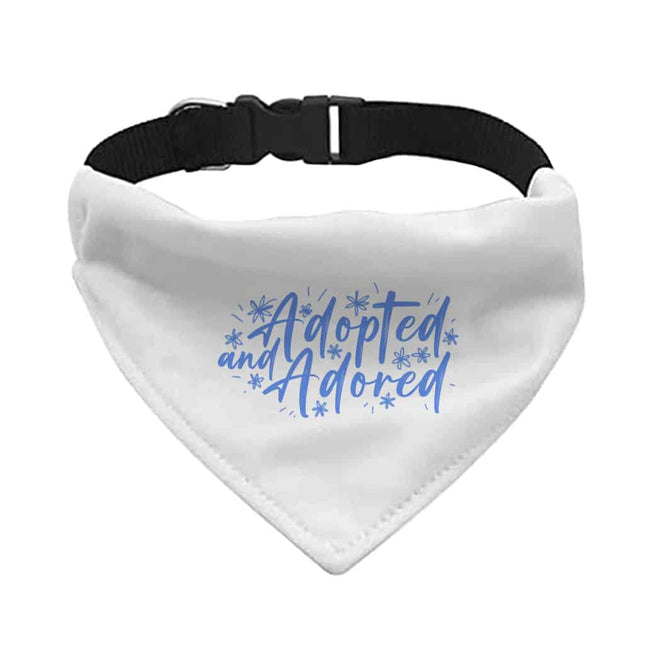 Adopted Pet Bandana Collar - Cute Scarf Collar - Trendy Dog Bandana - wnkrs
