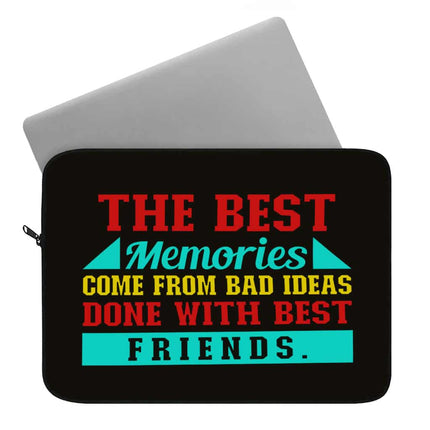 Best Friend Quotes Dell 16" Sleeve - Funny Design Laptop Sleeve - Graphic Laptop Sleeve with Zipper - wnkrs