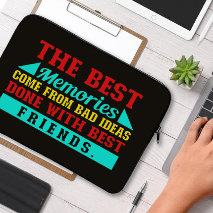 Best Friend Quotes MacBook Air 14" Sleeve - Funny Design Laptop Sleeve - Graphic MacBook Sleeve - wnkrs
