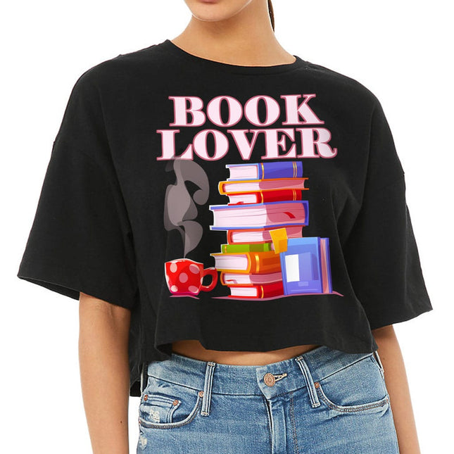 Book Lover Women's Crop Tee Shirt - Best Design Cropped T-Shirt - Cute Design Crop Top - wnkrs