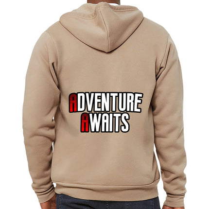 Adventure Awaits Full-Zip Hoodie - Inspirational Hooded Sweatshirt - Cool Hoodie - wnkrs