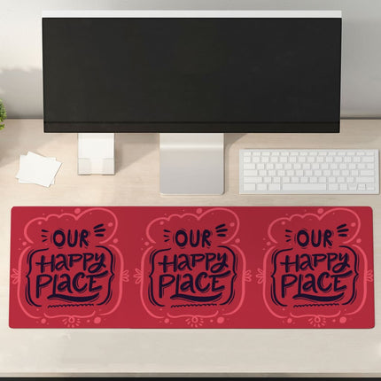 Our Happy Place Desk Mat - Themed Desk Pad - Cool Design Laptop Desk Mat - wnkrs