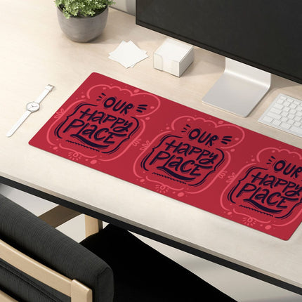 Our Happy Place Desk Mat - Themed Desk Pad - Cool Design Laptop Desk Mat - wnkrs