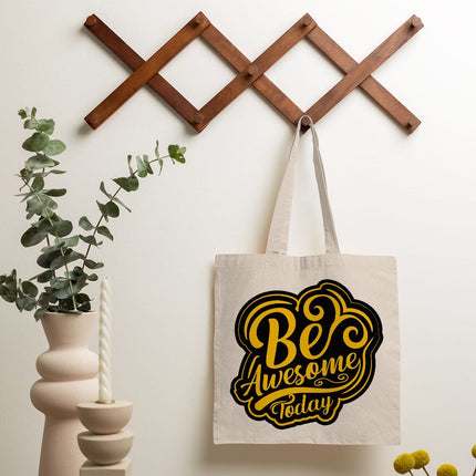 Be Awesome Today Small Tote Bag - Motivational Shopping Bag - Cute Tote Bag - wnkrs