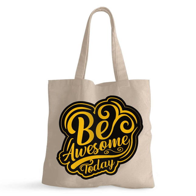 Be Awesome Today Small Tote Bag - Motivational Shopping Bag - Cute Tote Bag - wnkrs
