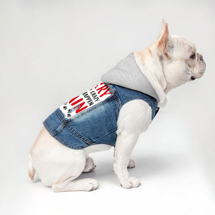 Acted Crazy Dog Denim Jacket - Funny Dog Deim Coat - Colorful Dog Clothing - wnkrs