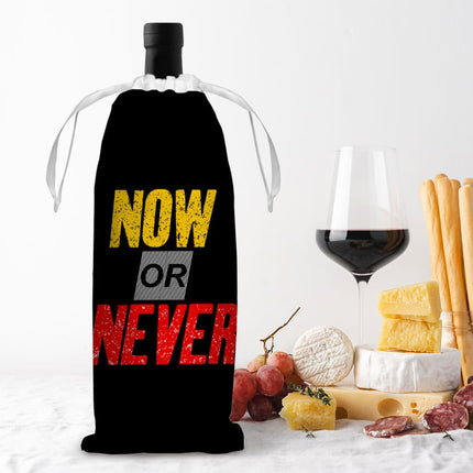 Now Or Never Wine Tote Bag - Cool Wine Tote Bag - Trendy Wine Tote Bag - wnkrs