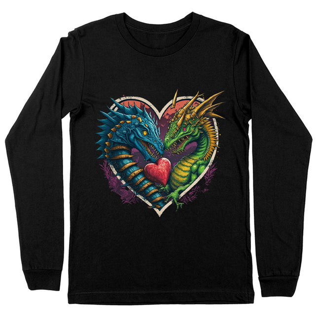 Animal Themed Long Sleeve T-Shirt - Dinosaur Graphic T-Shirt - Colorful Long Sleeve Tee