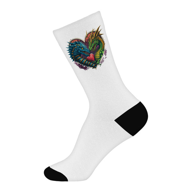 Animal Themed Socks - Dinosaur Graphic Novelty Socks - Colorful Crew Socks