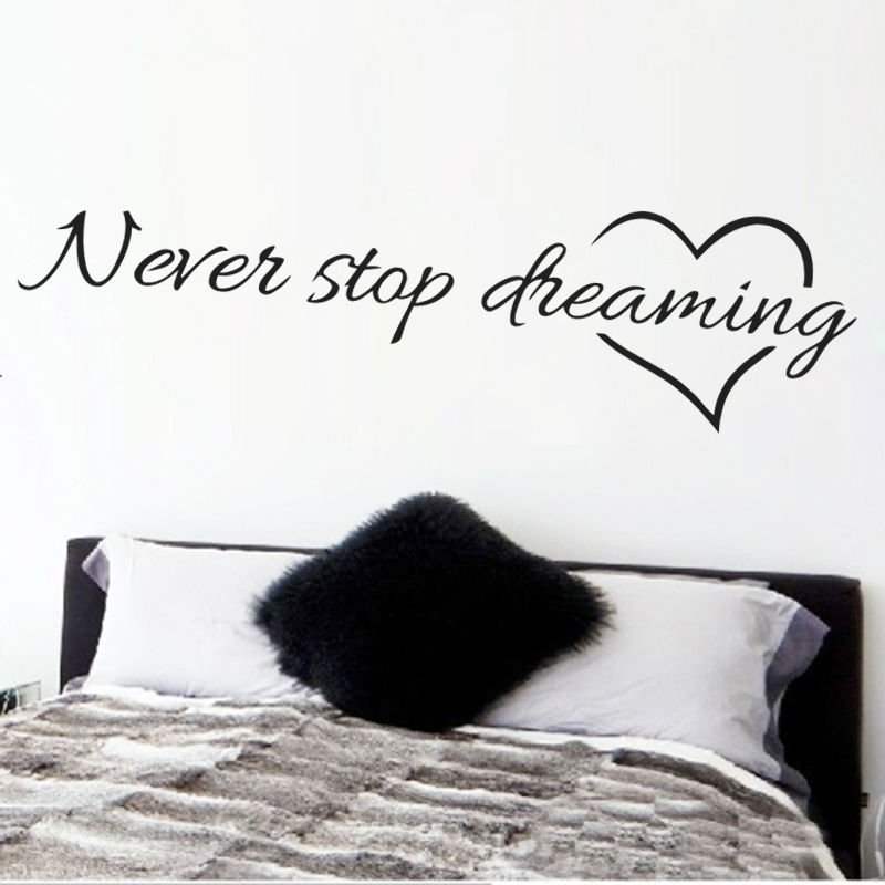 Never Stop Dreaming Motivational Wall Sticker