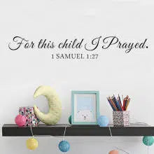 "For This Child I Pray" Quote Wall Sticker - wnkrs