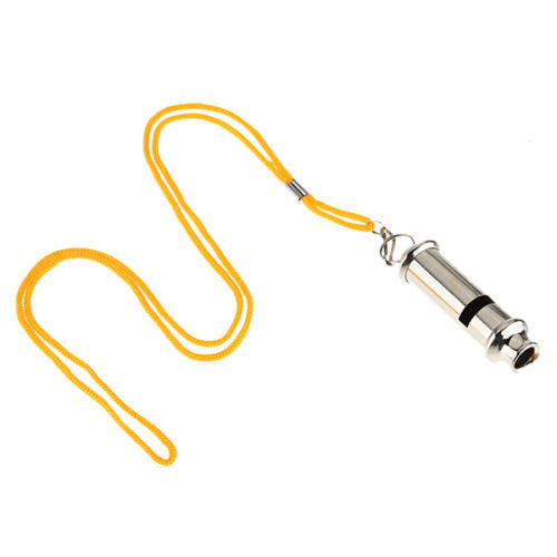 Metal Coach Whistle with Lanyard - wnkrs