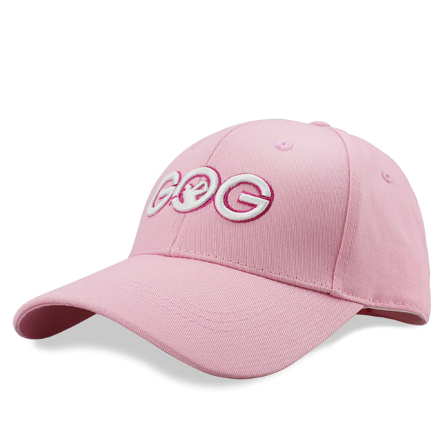 Women's Pink Cotton Golf Cap with Letter Embroidery - wnkrs