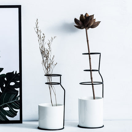 Nordic Metal Vase for Home Decor - wnkrs