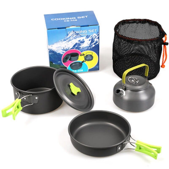 Portable Outdoor Eco-Friendly Aluminum Cookware Set - wnkrs