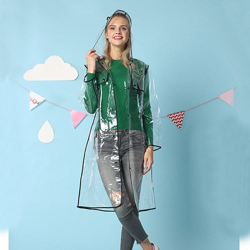 High Quality Convenient Waterproof Transparent Women's Raincoat - wnkrs