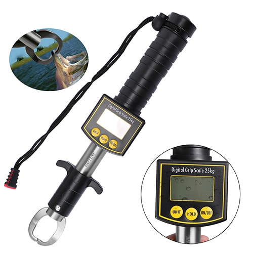 Portable Fish Gripper Scales with Measuring Tape - wnkrs