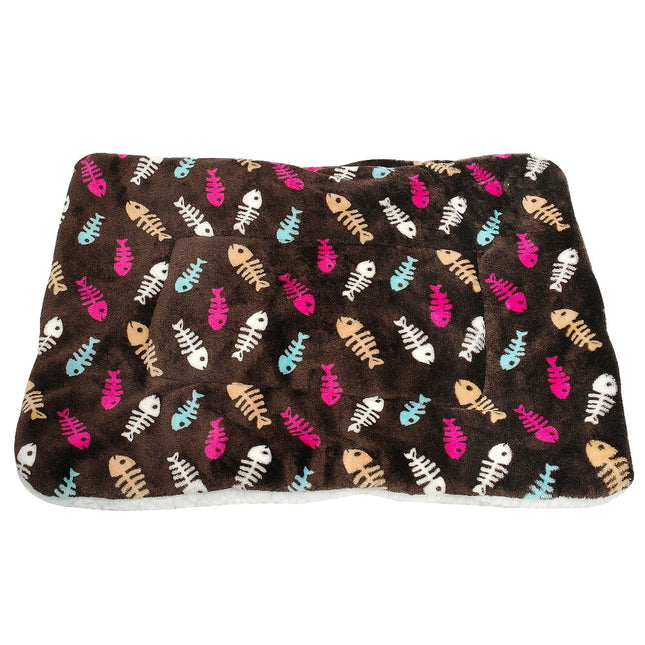 Warm Lamb Velvet Dog Mat with Colorful Print - wnkrs